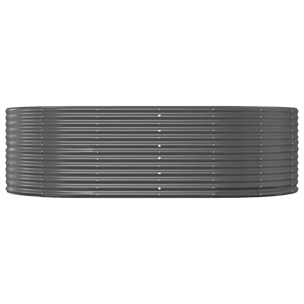 Garten-Hochbeet Anthrazit 212 x 140 x 68 cm Verzinkter Stahl