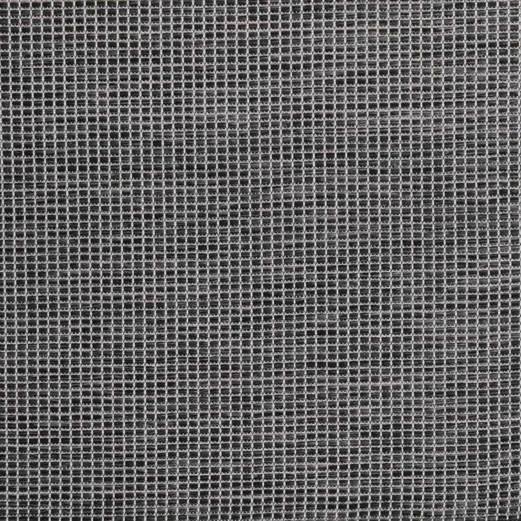 Outdoor-Teppich Flachgewebe 80x250 cm Grau