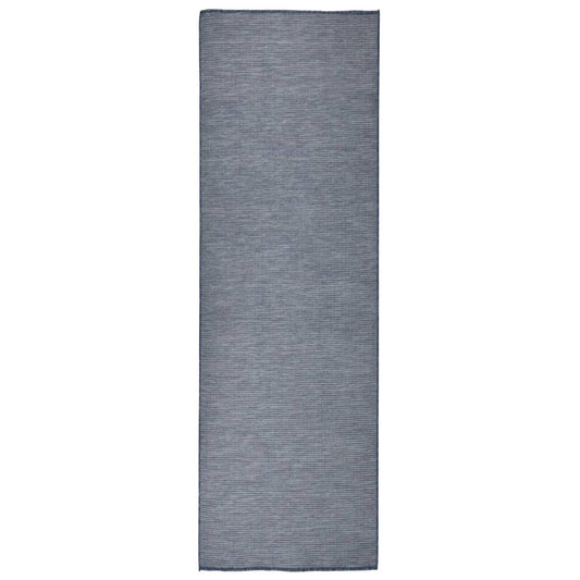 Outdoor-Teppich Flachgewebe 80x250 cm Blau