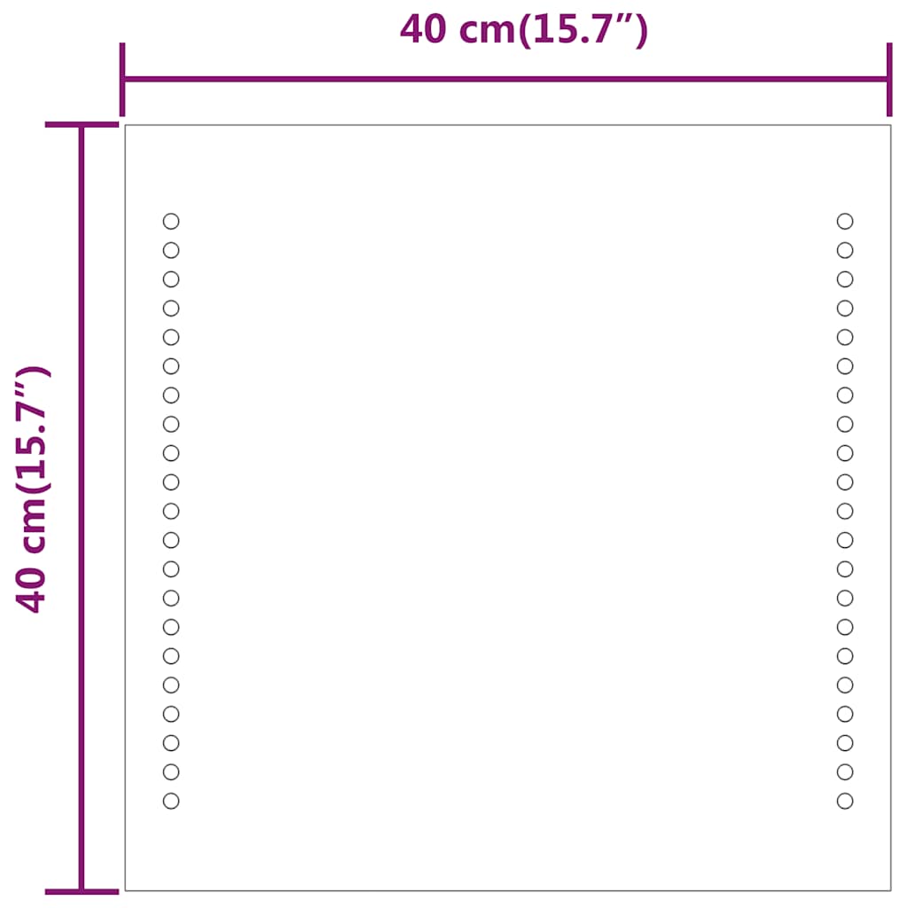 LED-Badspiegel 40x40 cm