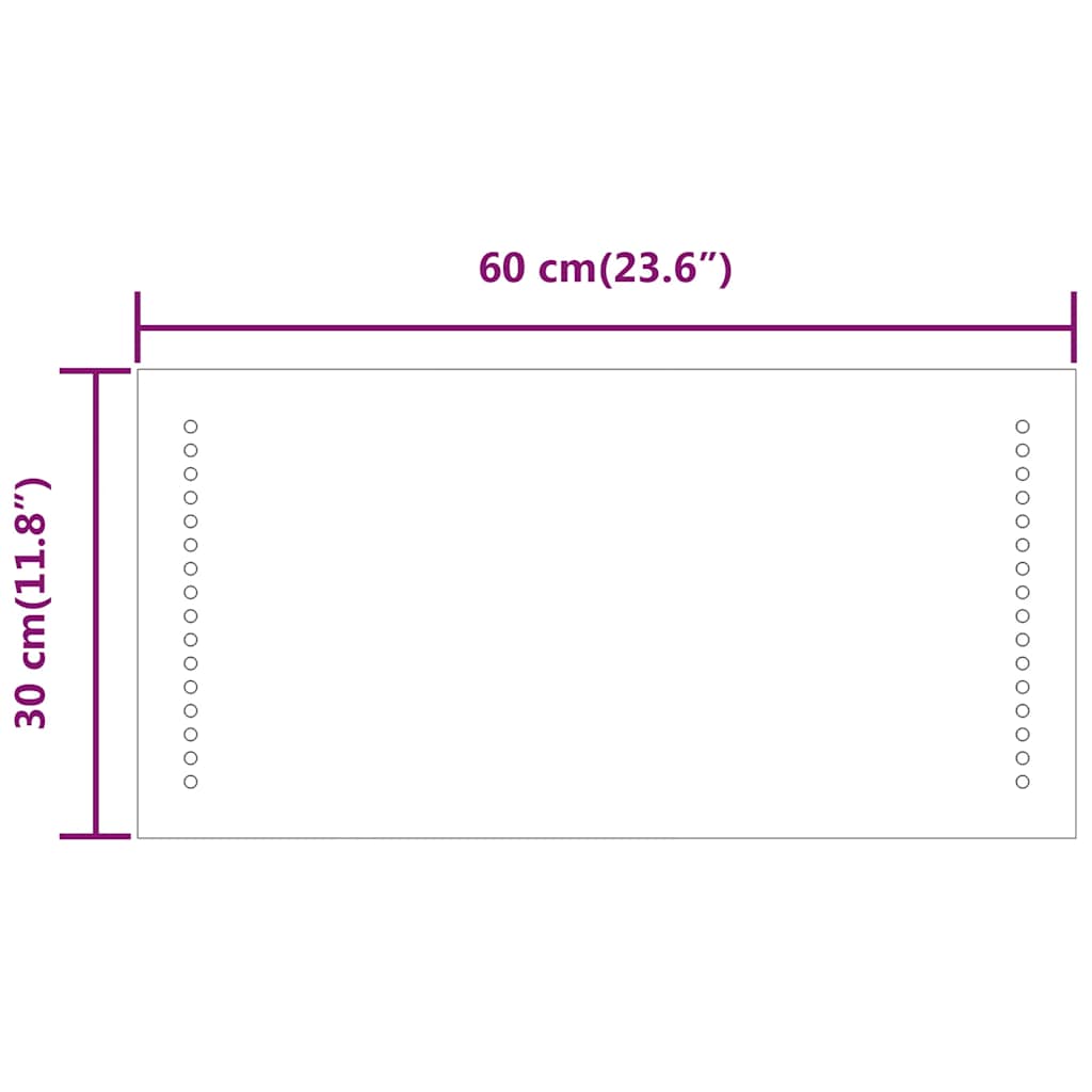 LED-Badspiegel 60x30 cm