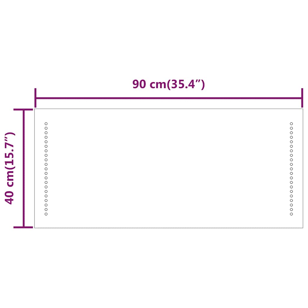 LED-Badspiegel 90x40 cm