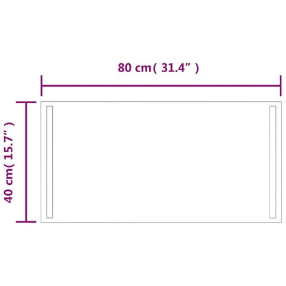 LED-Badspiegel 80x40 cm