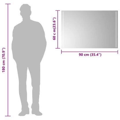 LED-Badspiegel 90x60 cm