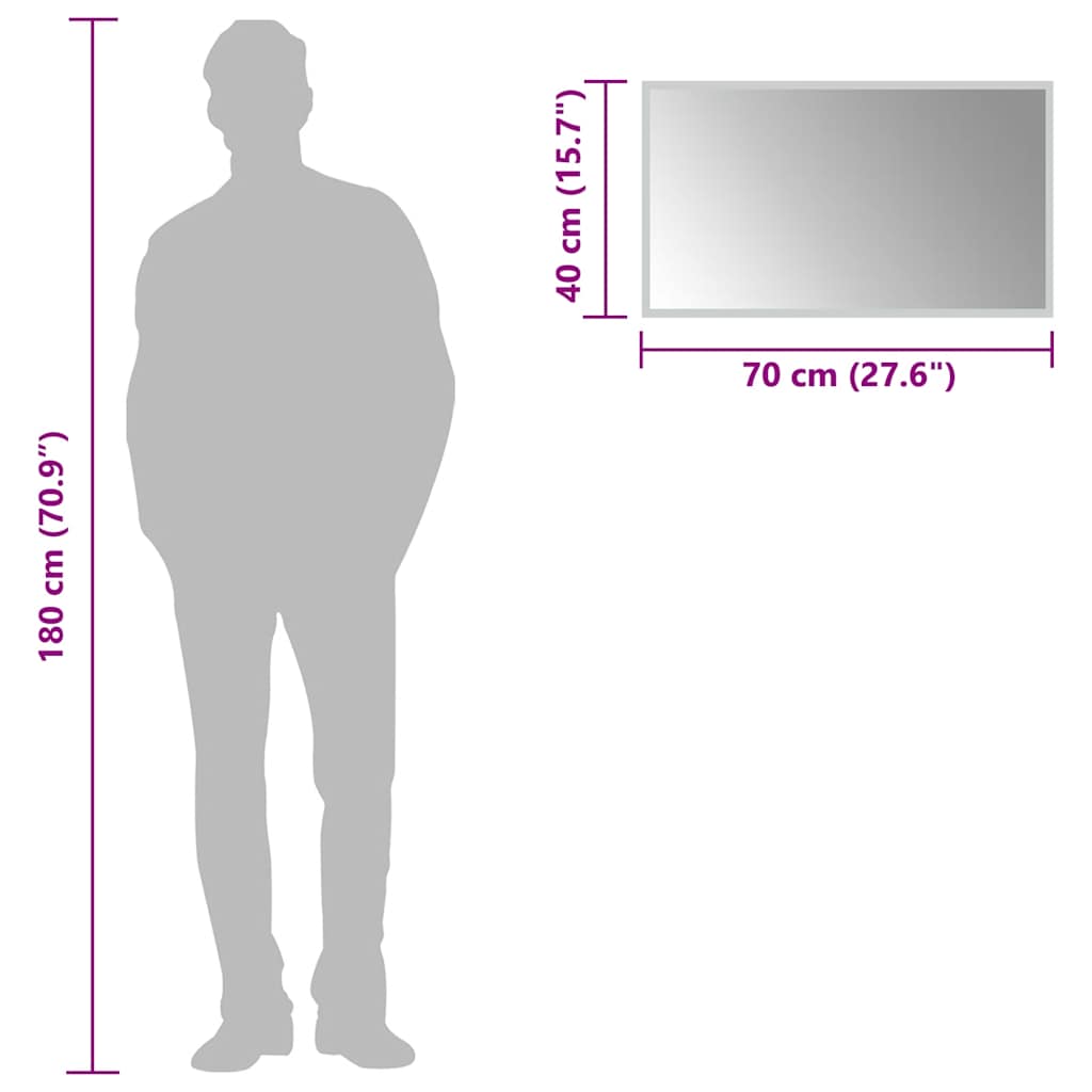 LED-Badspiegel 70x40 cm
