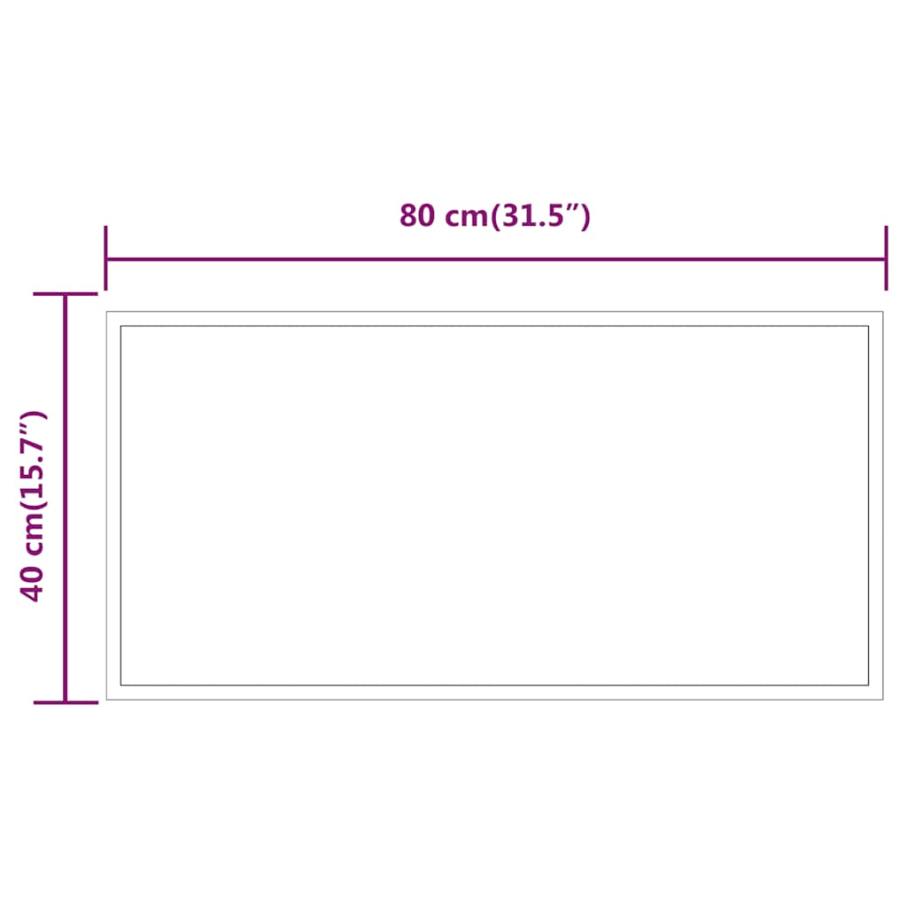 LED-Badspiegel 80x40 cm