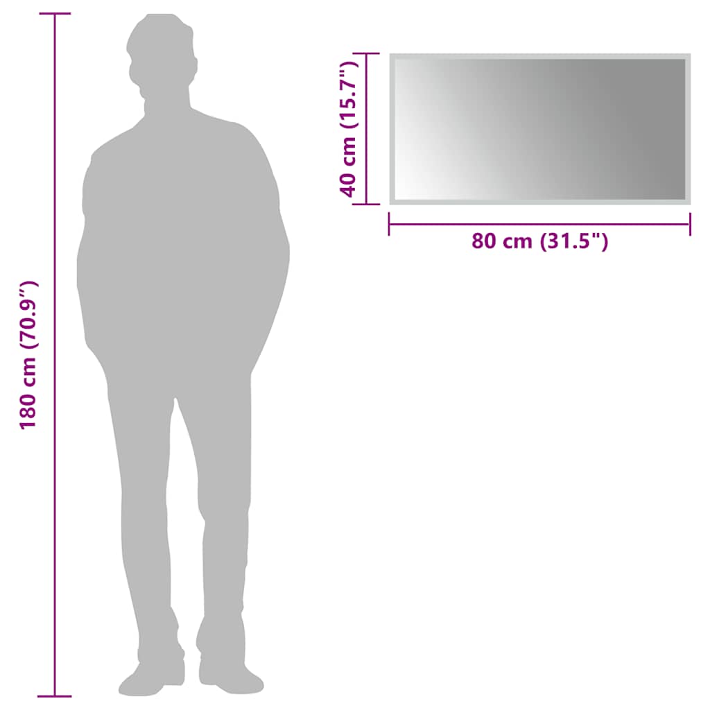 LED-Badspiegel 80x40 cm