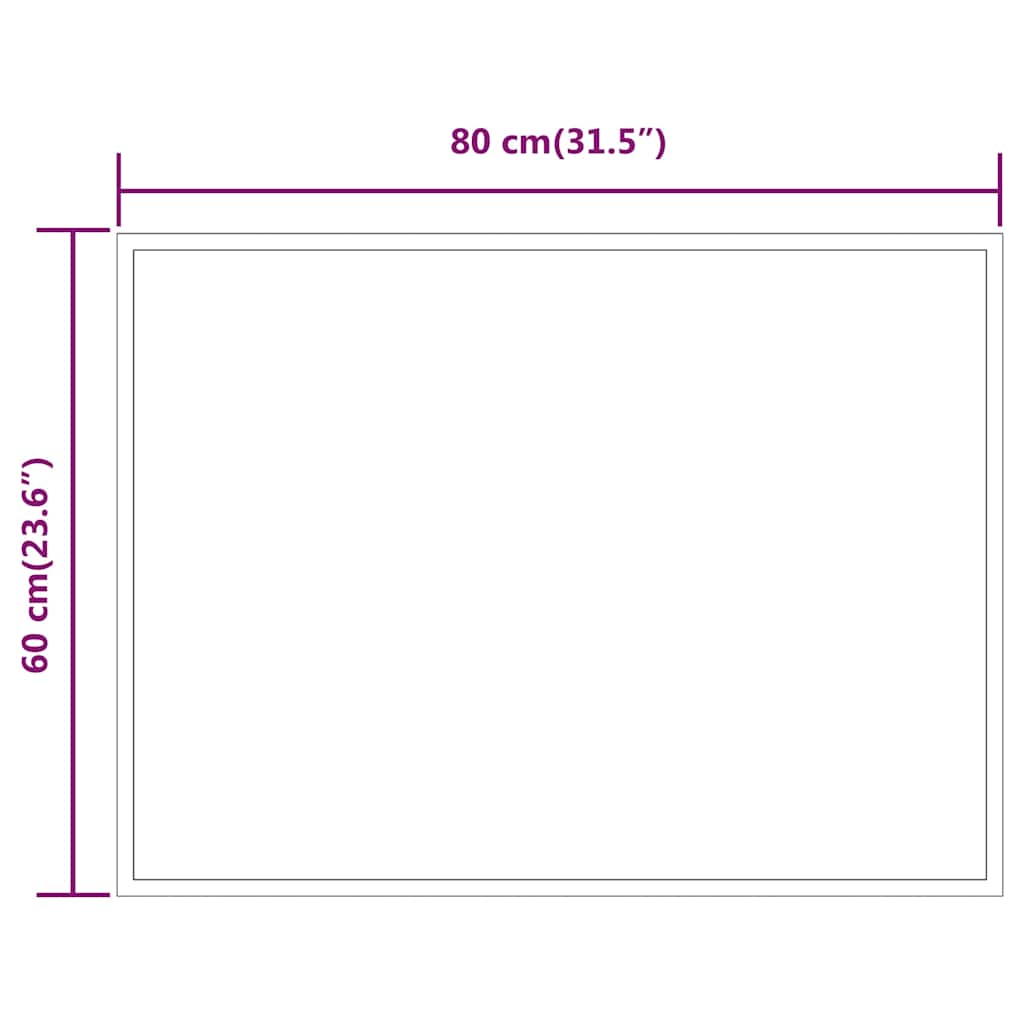 LED-Badspiegel 80x60 cm