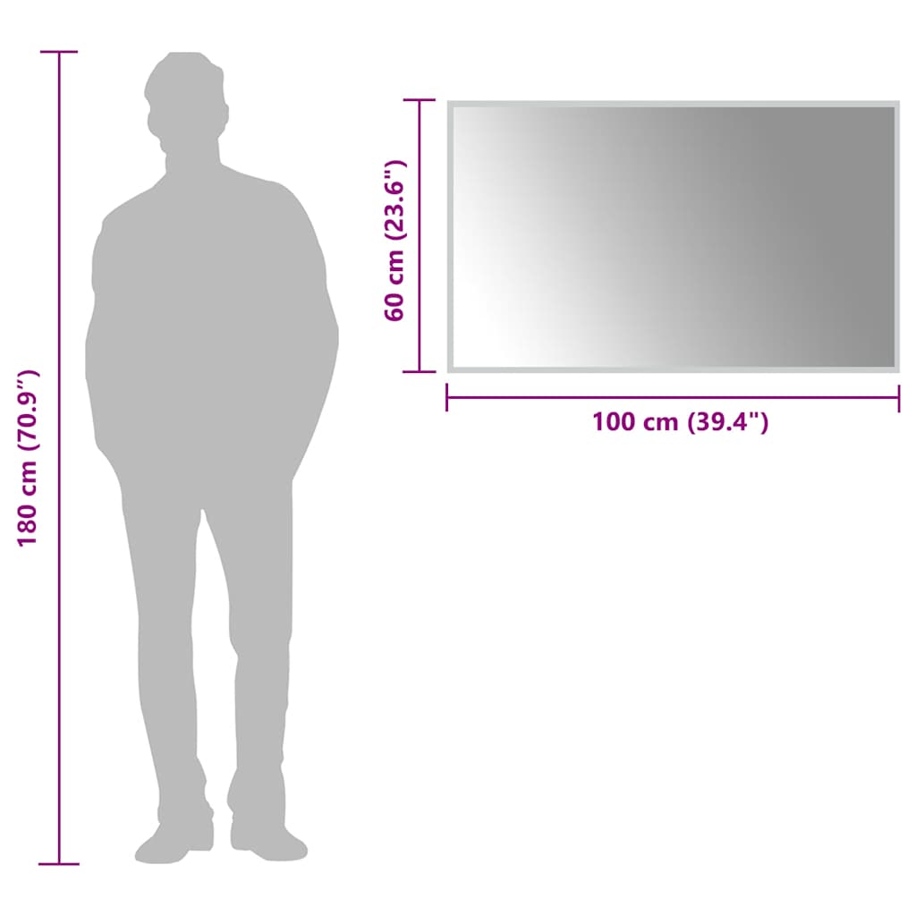 LED-Badspiegel 100x60 cm