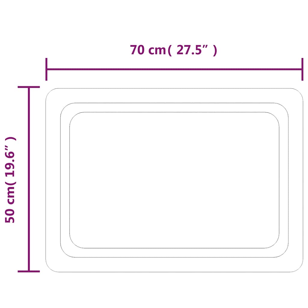 LED-Badspiegel 70x50 cm