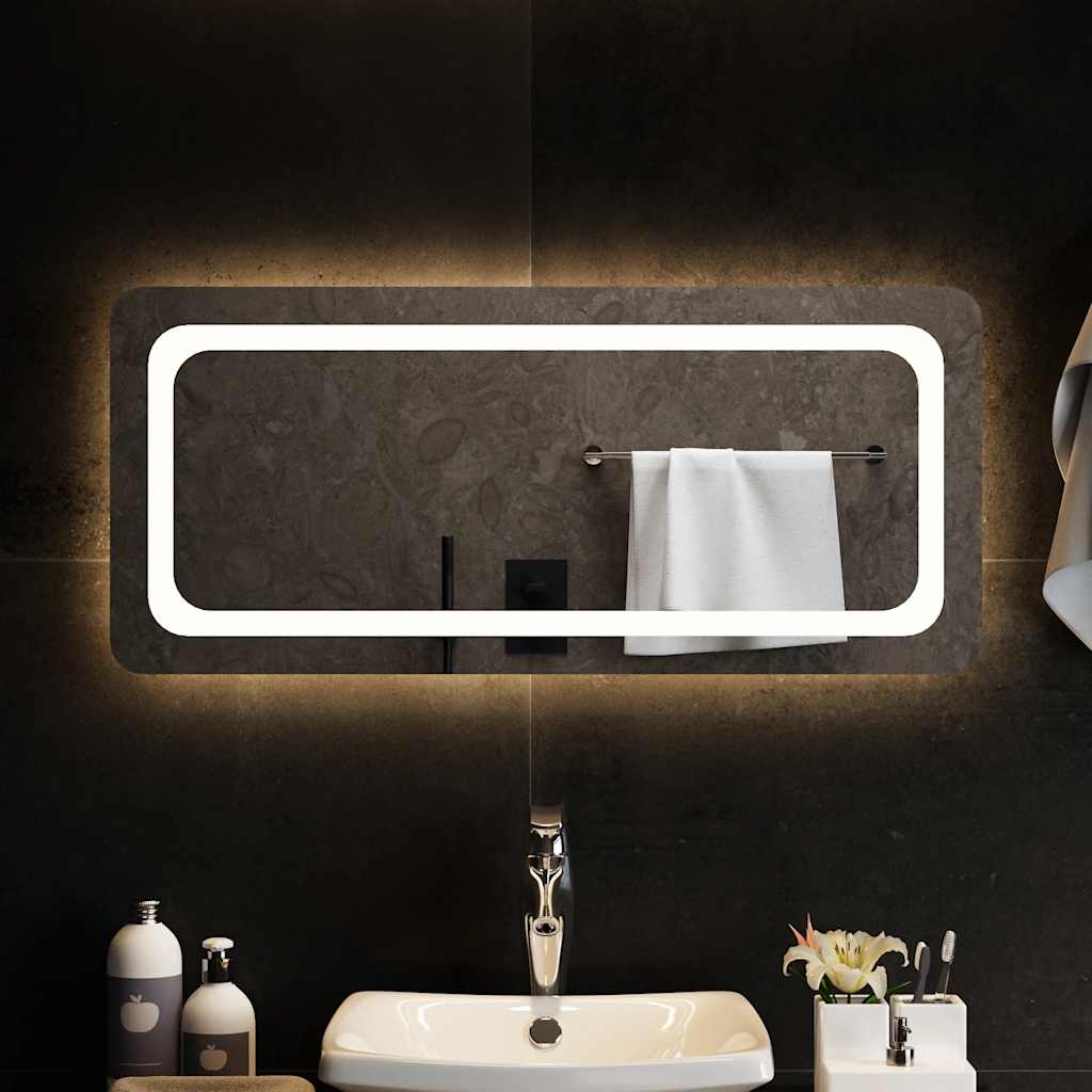 LED-Badspiegel 90x40 cm