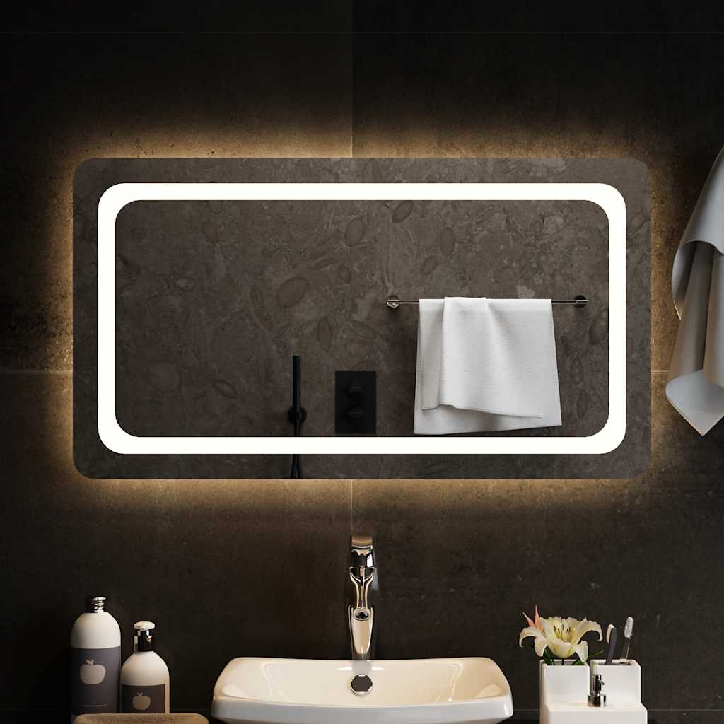 LED-Badspiegel 90x50 cm