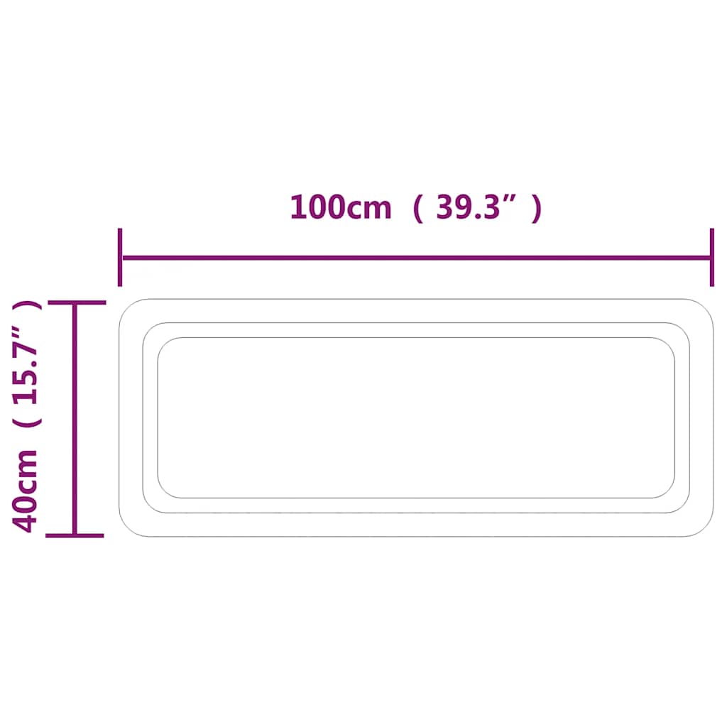 LED-Badspiegel 100x40 cm