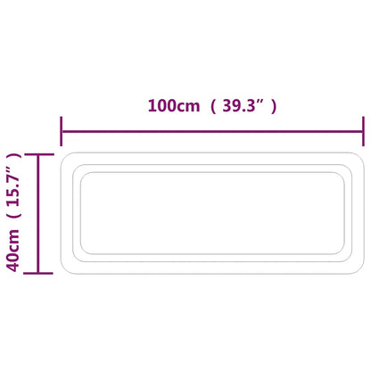 LED-Badspiegel 100x40 cm