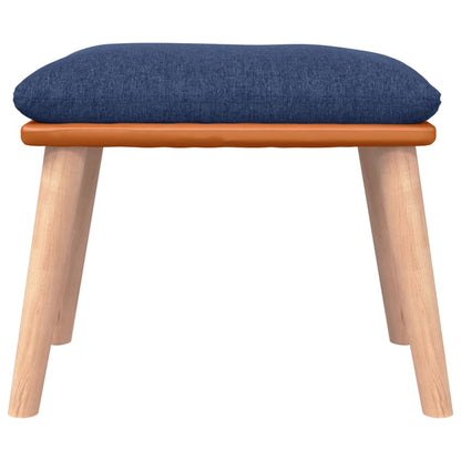 Schaukelsessel mit Hocker Blau Stoff