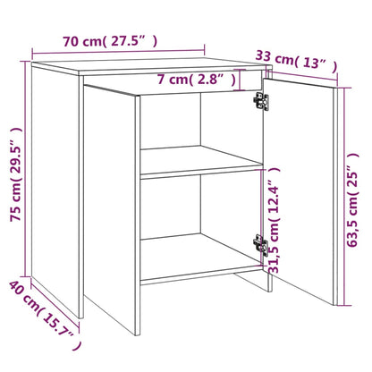 3-tlg. Sideboard Betongrau Holzwerkstoff