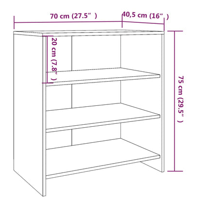2-tlg. Sideboard Weiß Holzwerkstoff