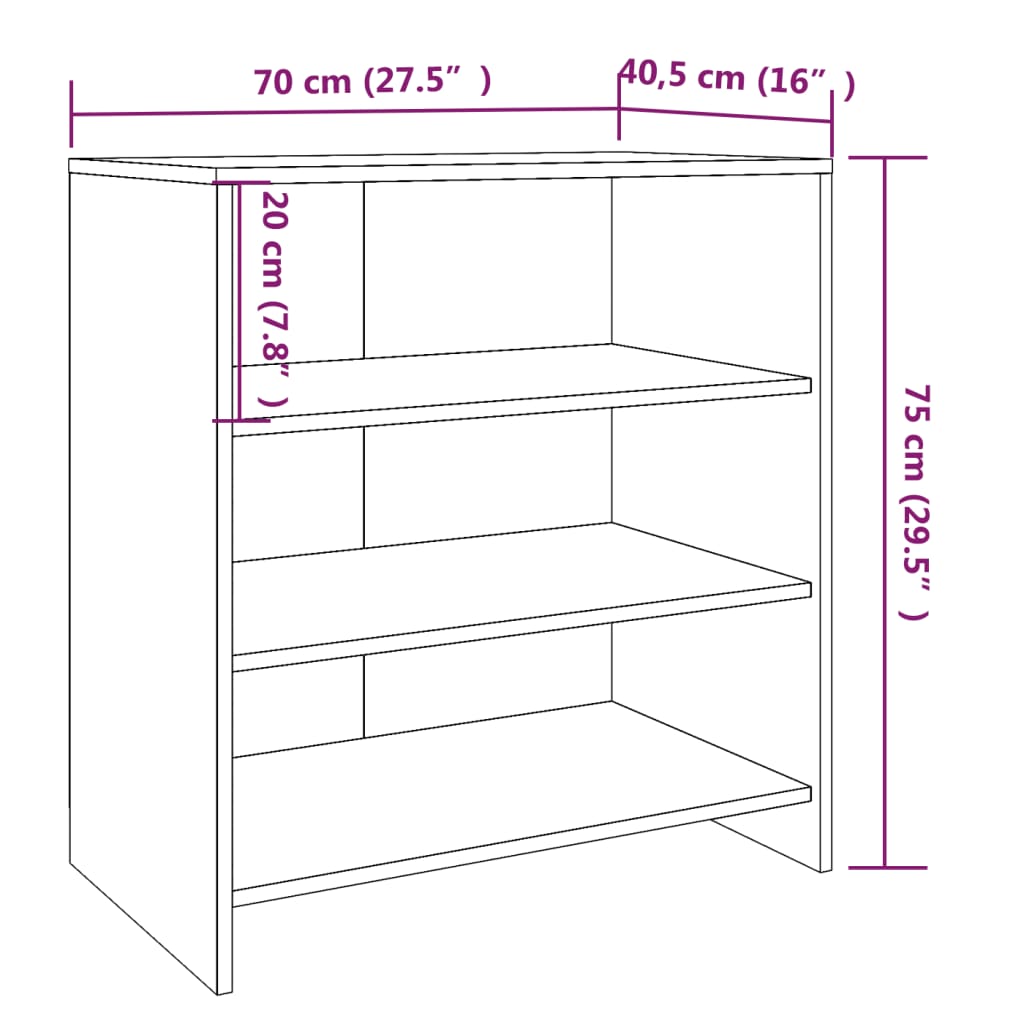 2-tlg. Sideboard Sonoma-Eiche Holzwerkstoff