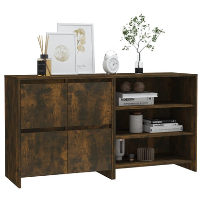 2-tlg. Sideboard Räuchereiche Holzwerkstoff