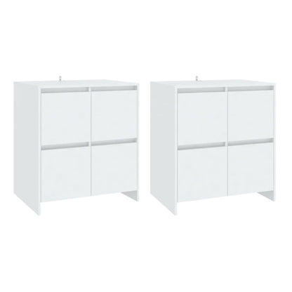 Sideboards 2 Stk. Weiß 70x41x75 cm Holzwerkstoff