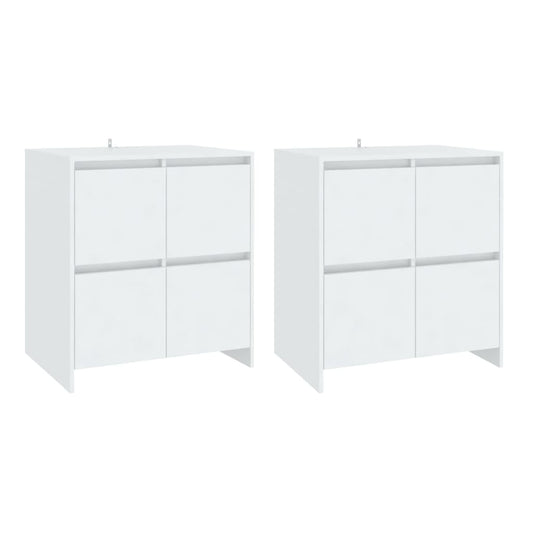 Sideboards 2 Stk. Weiß 70x41x75 cm Holzwerkstoff