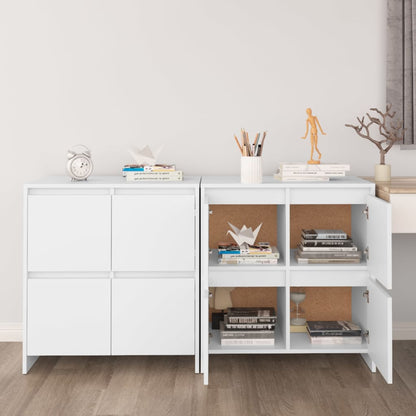 Sideboards 2 Stk. Weiß 70x41x75 cm Holzwerkstoff