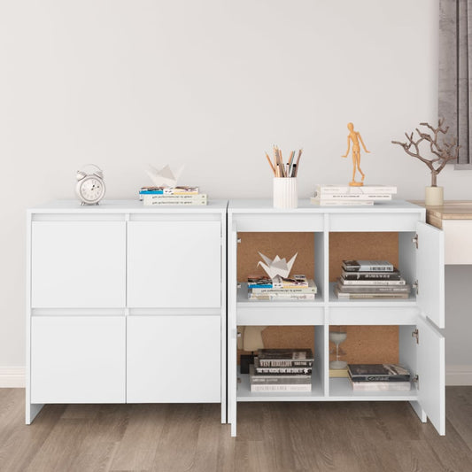 Sideboards 2 Stk. Weiß 70x41x75 cm Holzwerkstoff