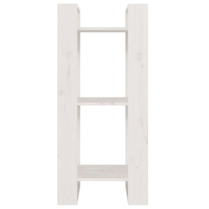 Bücherregal/Raumteiler Weiß 41x35x91 cm Massivholz Kiefer