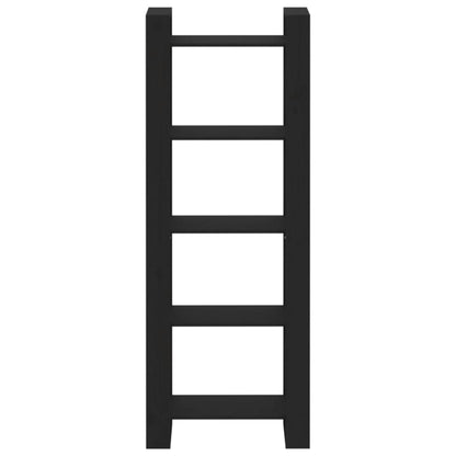 Bücherregal/Raumteiler Schwarz 60x35x160 cm Massivholz