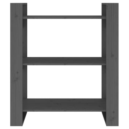 Bücherregal/Raumteiler Grau 80x35x91 cm Massivholz Kiefer