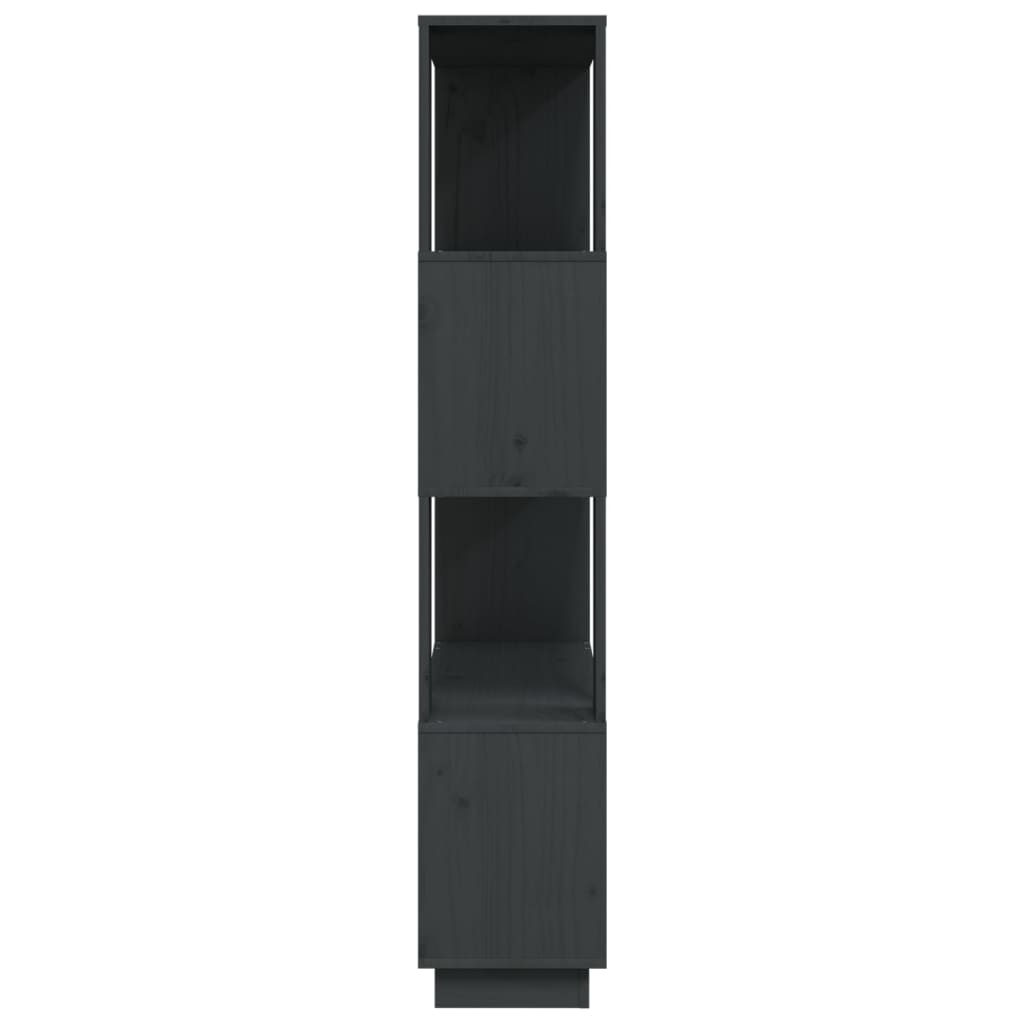 Bücherregal/Raumteiler Grau 80x25x132 cm Massivholz Kiefer