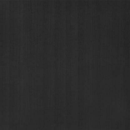 Bücherregal/Raumteiler Schwarz 80x25x132 cm Massivholz Kiefer