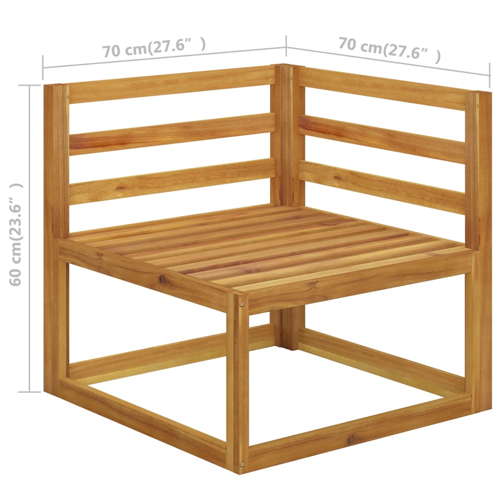 5-tlg. Garten-Lounge-Set mit Kissen Massivholz Akazie