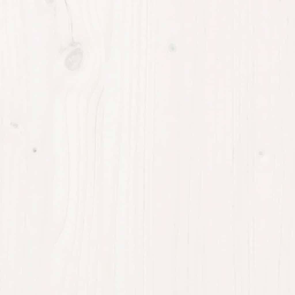 Nachttische 2 Stk. Weiß 40x35x61,5 cm Massivholz Kiefer