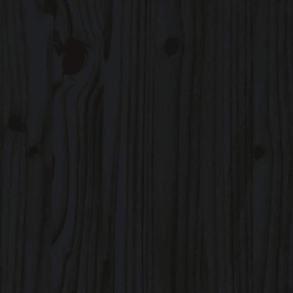 Nachttische 2 Stk. Schwarz 40x35x61,5 cm Massivholz Kiefer