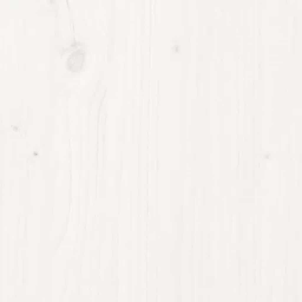 Nachttische 2 Stk. Weiß 40x35x49 cm Massivholz Kiefer