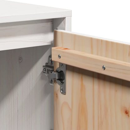 TV-Schrank Weiß 74x35x44 cm Massivholz Kiefer