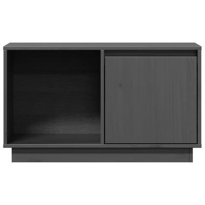 TV-Schrank Grau 74x35x44 cm Massivholz Kiefer