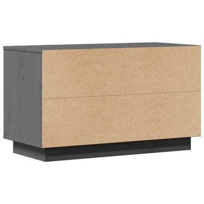 TV-Schrank Grau 74x35x44 cm Massivholz Kiefer
