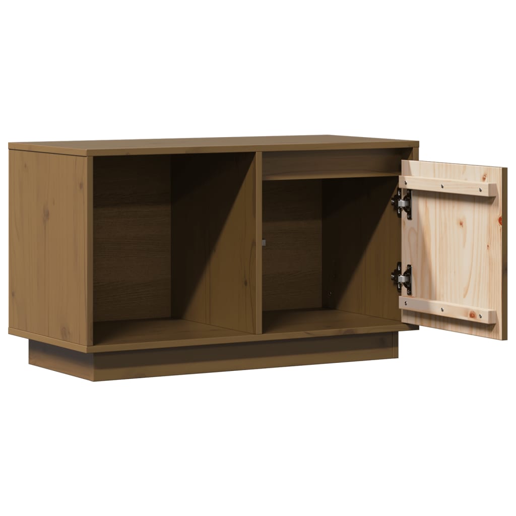 TV-Schrank Honigbraun 74x35x44 cm Massivholz Kiefer