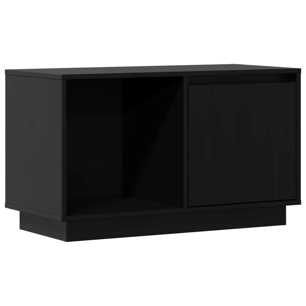 TV-Schrank Schwarz 74x35x44 cm Massivholz Kiefer