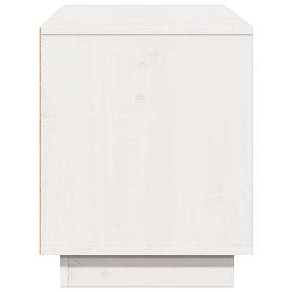 TV-Schrank Weiß 110,5x35x44 cm Massivholz Kiefer