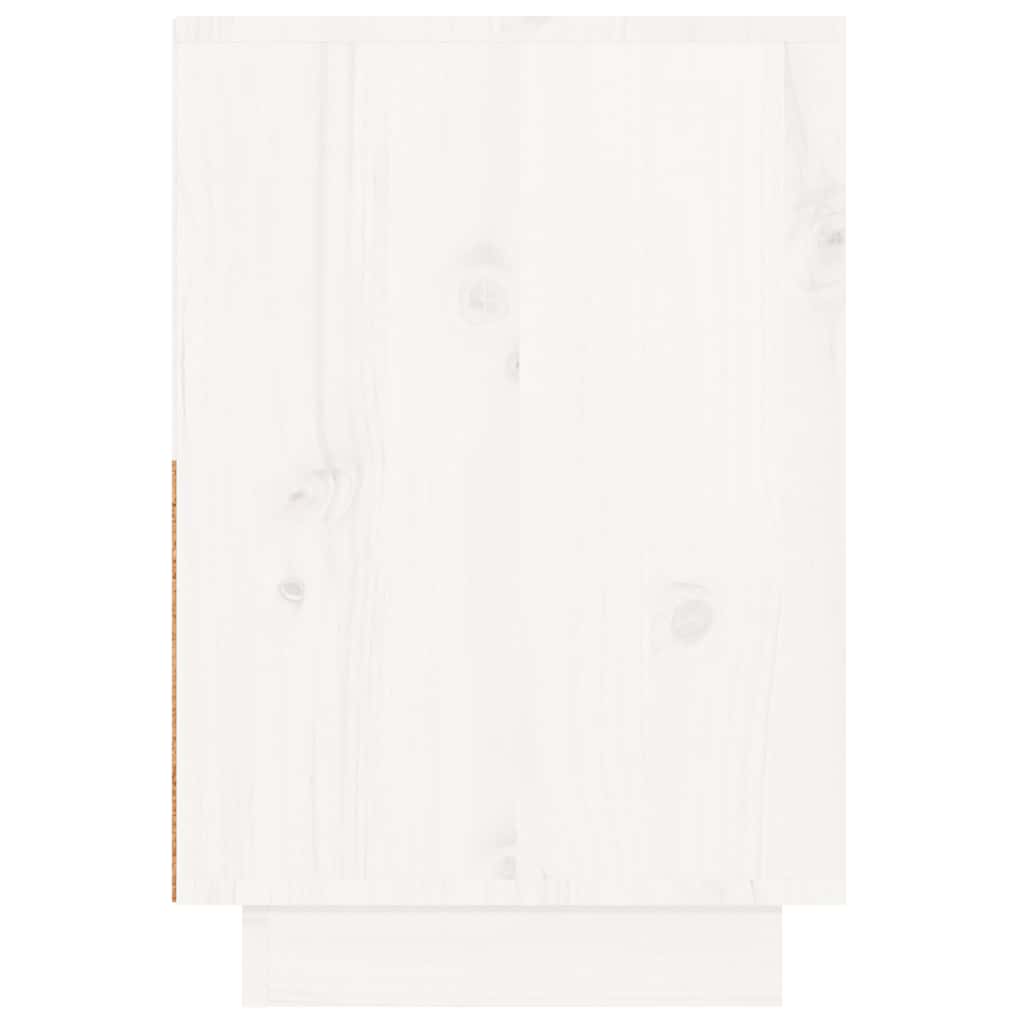 Nachttisch Weiß 60x34x51 cm Massivholz Kiefer