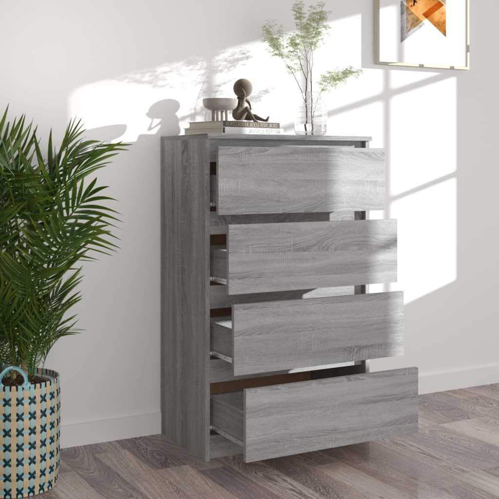 Sideboard Grau Sonoma 60x35x98,5 cm Holzwerkstoff