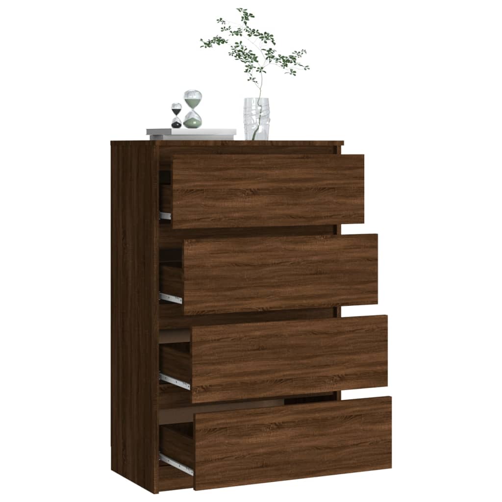 Sideboard Braun Eichen-Optik 60x35x98,5 cm Holzwerkstoff