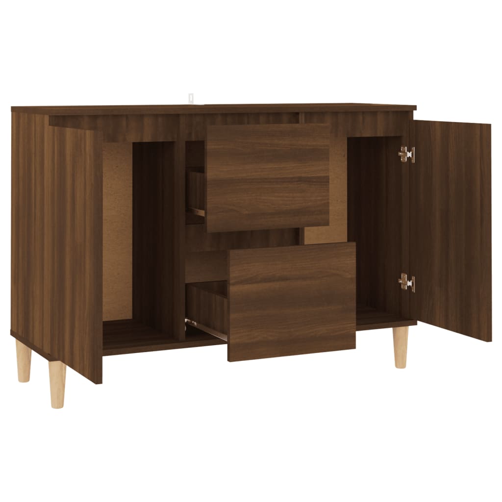 Sideboard Braun Eiche 101x35x70 cm Holzwerkstoff