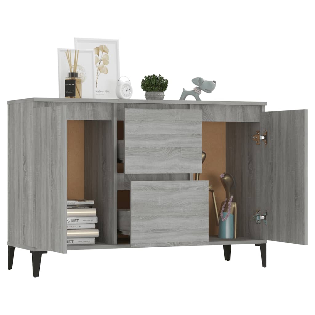 Sideboard Grau Sonoma 104x35x70 cm Holzwerkstoff