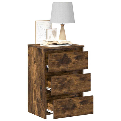 Nachttische 2 Stk. Räuchereiche 40x35x62,5 cm Holzwerkstoff