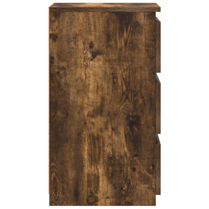 Nachttische 2 Stk. Räuchereiche 40x35x62,5 cm Holzwerkstoff