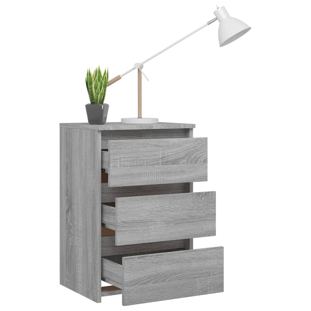 Nachttisch Grau Sonoma 40x35x62,5 cm Holzwerkstoff